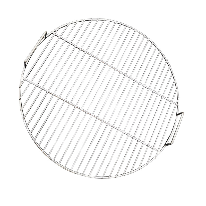 Grilă rotundă din oțel inox, îngroșată, pentru grătar în aer liber