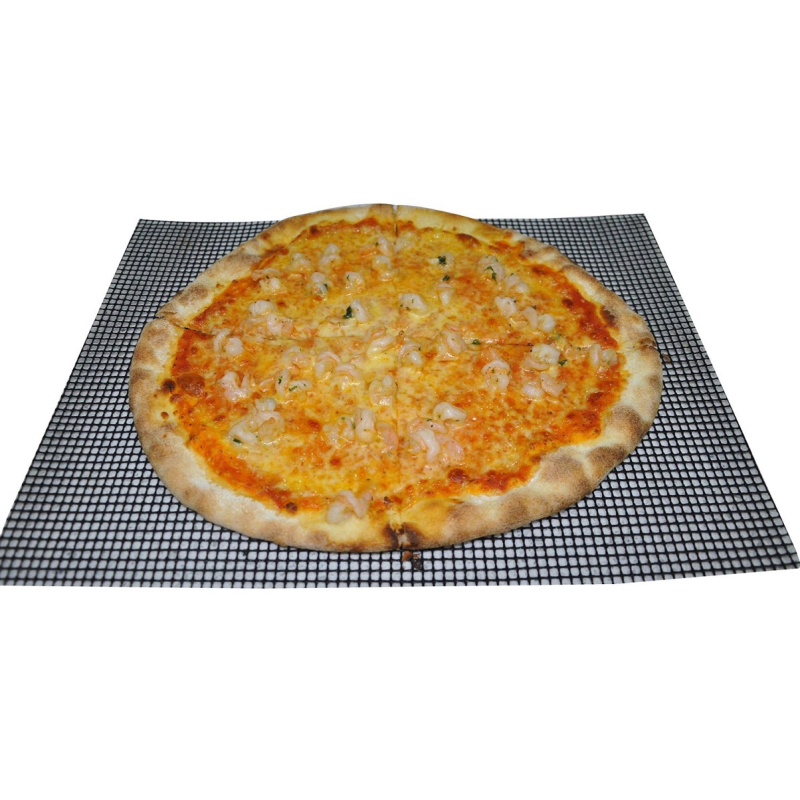 Covoraș rotund din teflon, antiaderent, cu plasă, pentru grătar și pizza