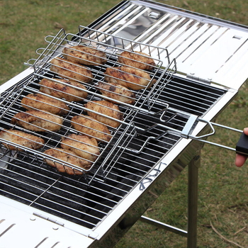 Forest Master Grătar portabil de exterior cu plasă – pentru carne, legume și fructe