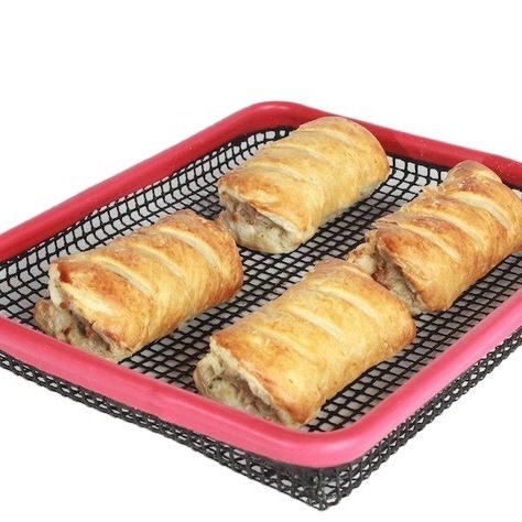 Tavă de copt cu grilaj, teflon, coș pentru cartofi prăjiți, antiaderent, sită de scurgere a uleiului, plasă/grilaj pentru grătar