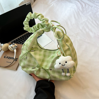 Ženska torbica s mašnicom u oblaku, plisirana, svakodnevna crossbody torbica, 2025 moda
