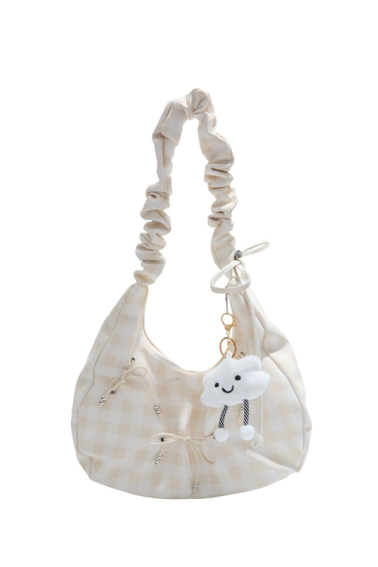 Ženska torbica s mašnicom u oblaku, plisirana, svakodnevna crossbody torbica, 2025 moda