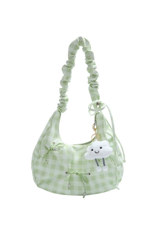 Ženska torbica s mašnicom u oblaku, plisirana, svakodnevna crossbody torbica, 2025 moda