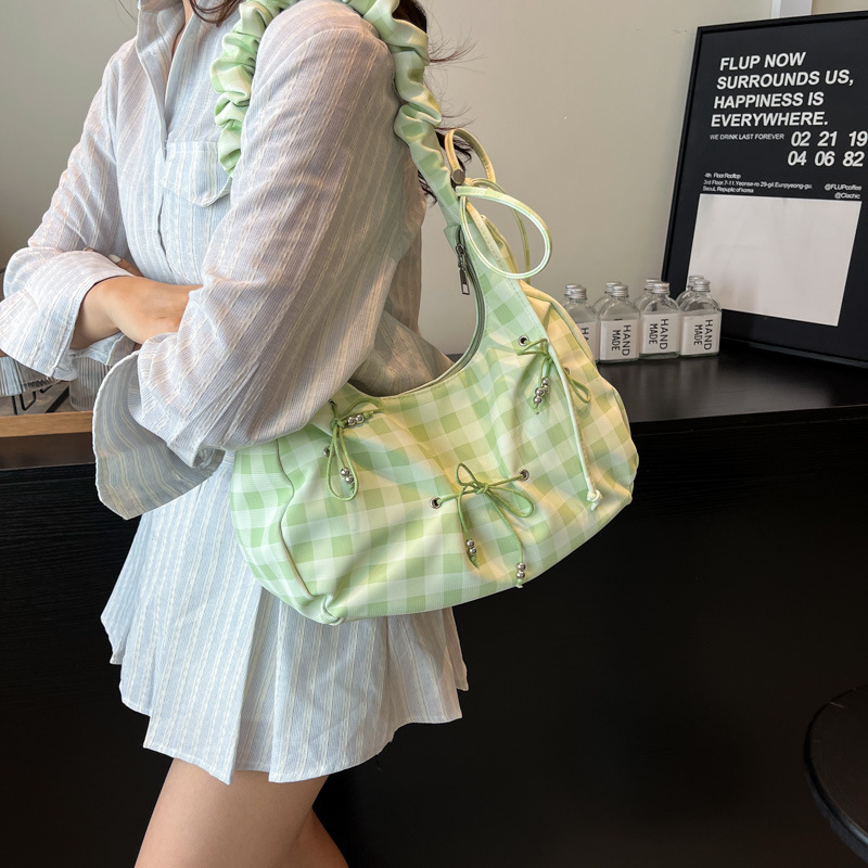 Ženska torbica s mašnicom u oblaku, plisirana, svakodnevna crossbody torbica, 2025 moda