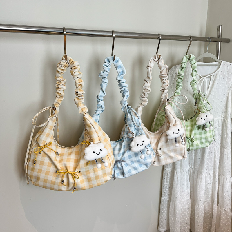 Ženska torbica s mašnicom u oblaku, plisirana, svakodnevna crossbody torbica, 2025 moda
