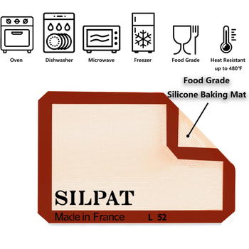Covoraș din silicon pentru copt, calitate alimentară, rezistent la temperaturi ridicate, 30×21 cm, grosime 0,7 mm, antiaderent