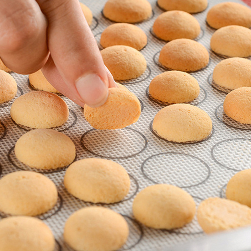 Covoraș de copt din silicon, cu design perforat, respirabil, cu plasă din fibră de sticlă, antiaderent, 20x30 cm, pentru pâine și macarons