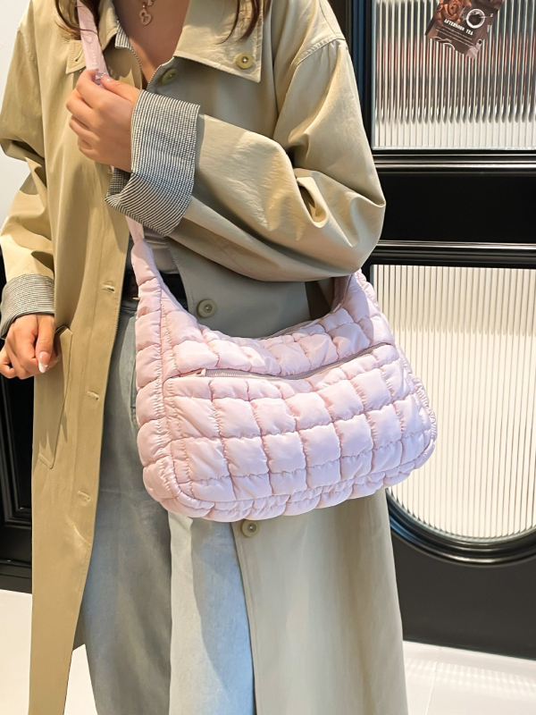 Plisirana torba u oblaku – crossbody za žene, velika zapremina, gradski minimalistički stil