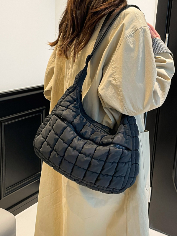 Plisirana torba u oblaku – crossbody za žene, velika zapremina, gradski minimalistički stil