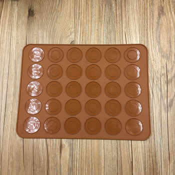 Tavă de copt din silicon pentru macarons, circulară, 30 de găuri