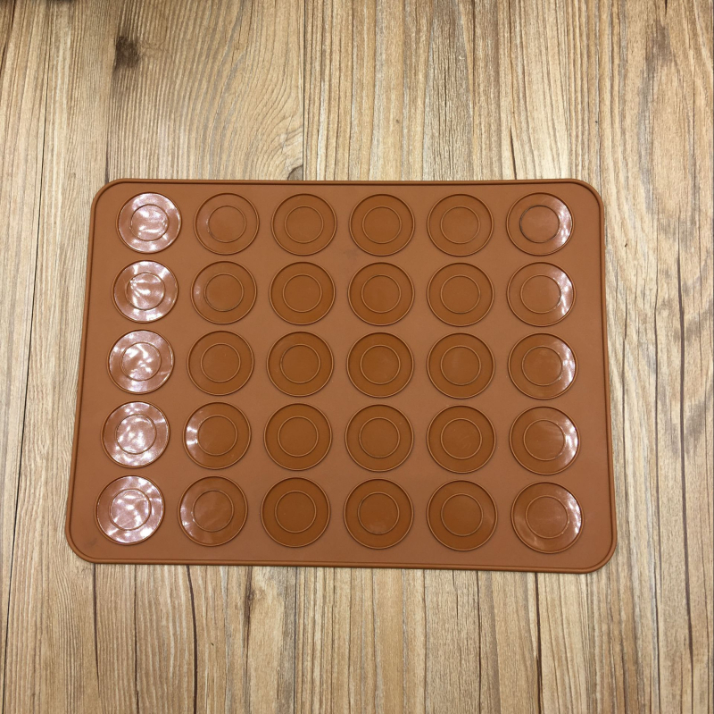 Tavă de copt din silicon pentru macarons, circulară, 30 de găuri