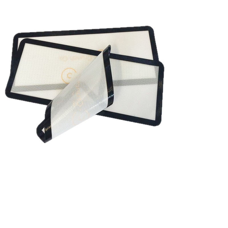 Covoraș de copt din silicon, antiaderent, 33,8 × 17,8 cm, dimensiune completă, rezistent la temperaturi înalte, pătrat, negru