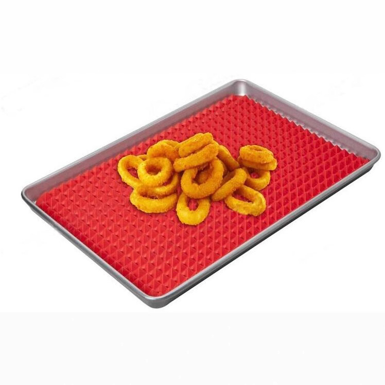 Covoraș de copt din silicon, de calitate alimentară, rezistent la temperaturi înalte, antiaderent, compatibil cu cuptorul cu microunde, în formă piramidală