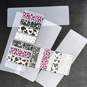 Planșă de distribuție a benzii și planner pentru washi, PP, 5×15 cm, colțuri rotunjite, finisaj mat