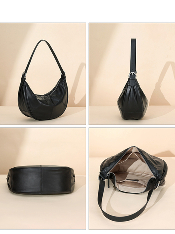 Ženska torba od prave kože s motivom oblaka, nišni dizajn, veliki kapacitet, crossbody torba