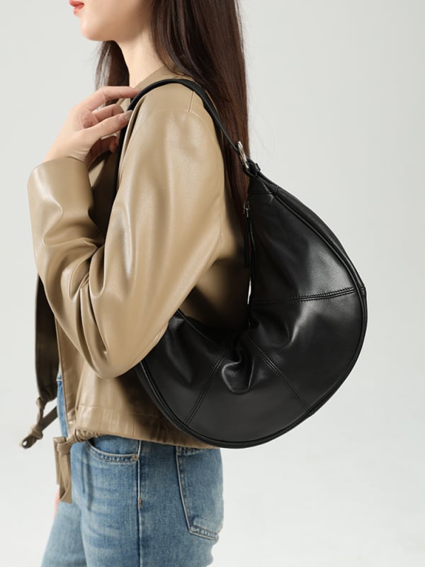 Ženska torba od prave kože s motivom oblaka, nišni dizajn, veliki kapacitet, crossbody torba