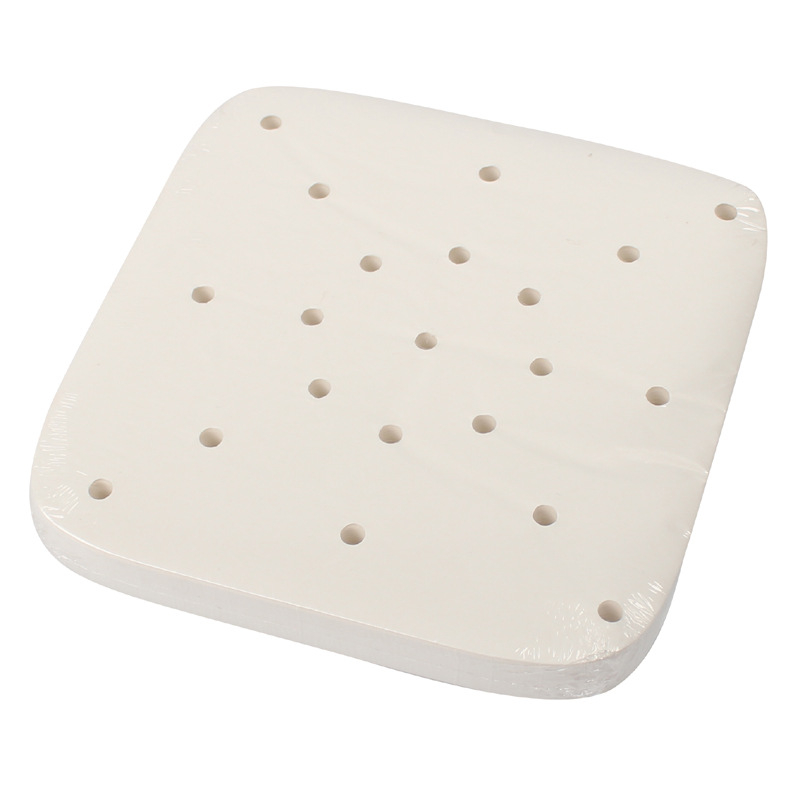 Hârtie de copt pătrată, cu acoperire de silicon, pentru aburire și coacere, antiaderentă, compatibilă cu friteuza cu aer, 100 de foi