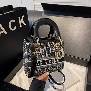 Ženska crossbody torbica s premium teksturom, kvadratnog oblika, PU koža, model 2025