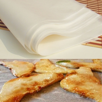 Hârtie de copt alimentară, cu absorbție de ulei, acoperire din silicon, rezistentă la temperaturi înalte, tavă dreptunghiulară pentru grătar, 20 de foi