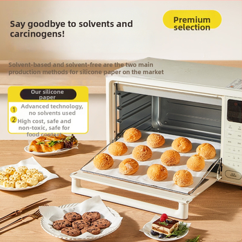Hârtie de copt cu acoperire din silicon, absorbantă de ulei – pentru coacere, cuptor, grătar și air fryer