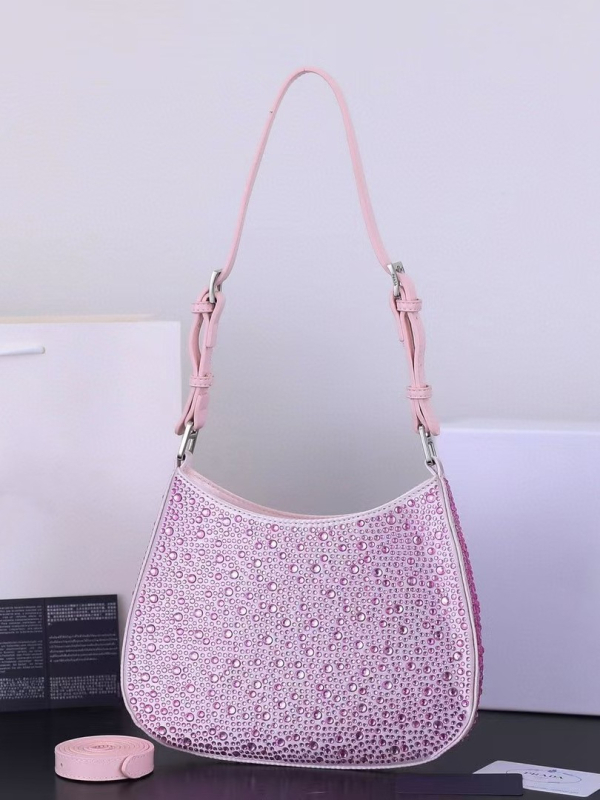 Ženska torbica od prave kože s kristalima, sedla stil, preko ramena ili crossbody, 2025 proljeće-ljeto
