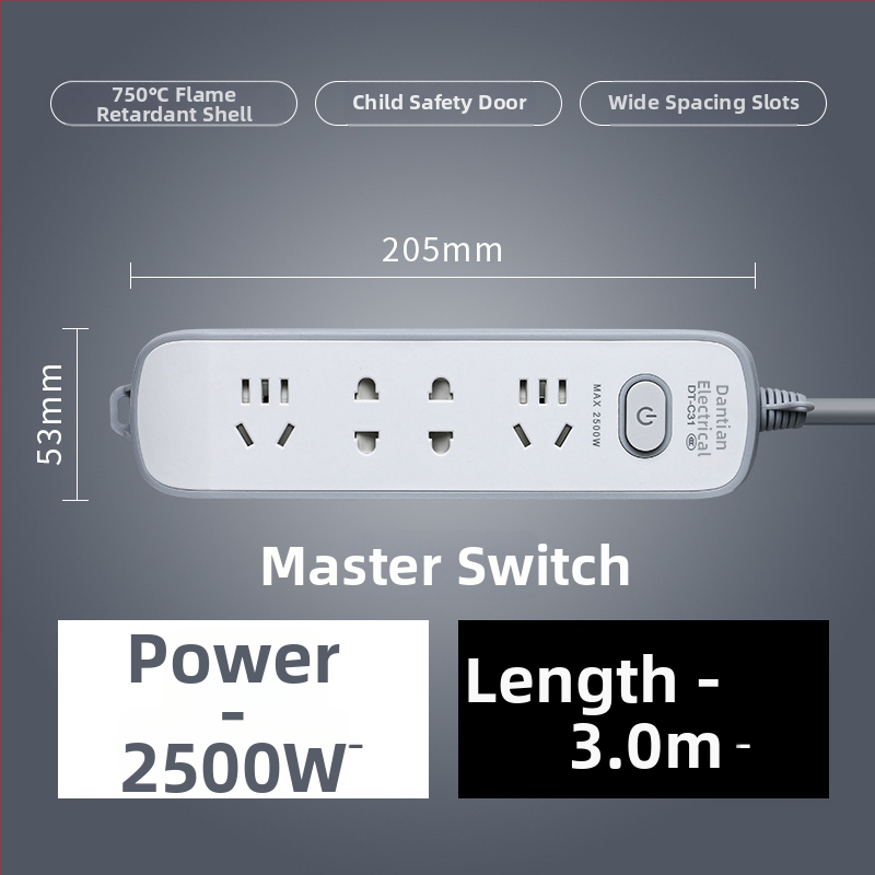 USB rozbočovač s USB portami, nový národný štandard, viacfunkčná zásuvková doska pre domáce a kancelárske použitie