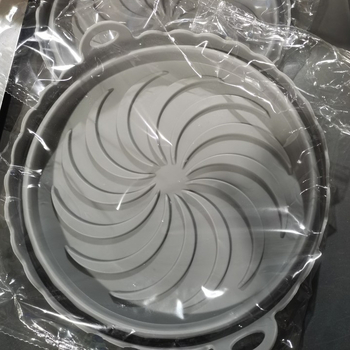 JH Covoraș din silicon pentru friteuza cu aer, tavă rotundă pliabilă pentru copt, silicon alimentar de calitate