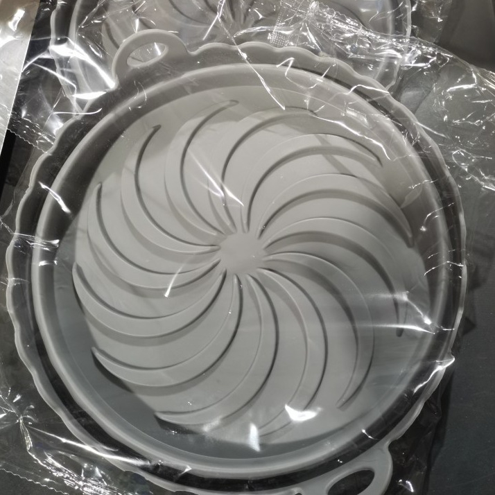 JH Covoraș din silicon pentru friteuza cu aer, tavă rotundă pliabilă pentru copt, silicon alimentar de calitate