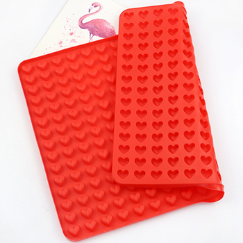 Ming Hao covor siliconic cu 255 cavități în formă de inimă, forme pentru biscuiți mici, gustări pentru câini, forme de ciocolată și covoraș pentru grătar.