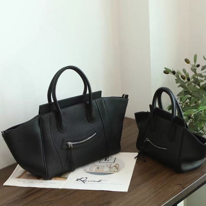 Torba od vrhunske kože s osmijehom na licu, velika zapremina, krilata torba, Tote torba, za svakodnevnu upotrebu