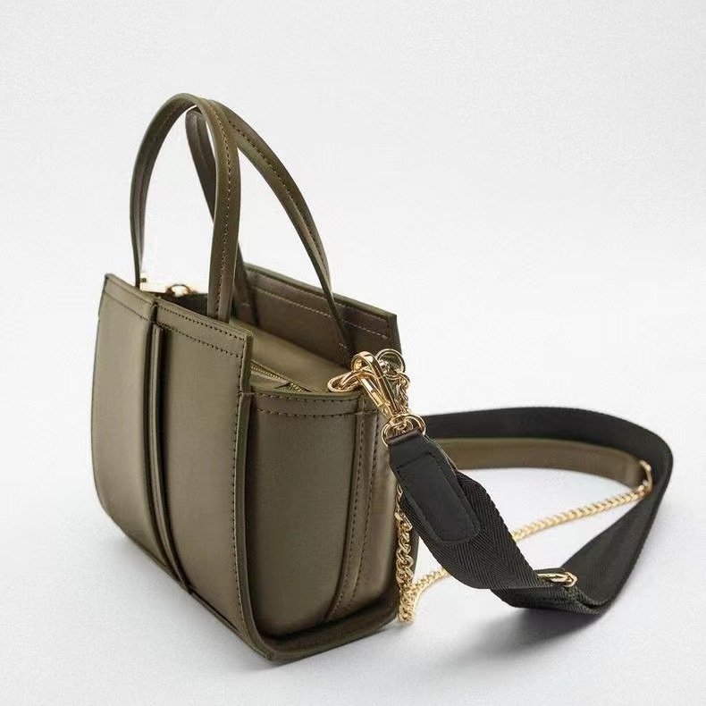 Z Brand Wing Bag, mala PU kožna torba sa zatvaračem, dvostruke naramenice, za svakodnevnu upotrebu