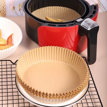 Hârtie de copt pentru friteuză cu aer, de calitate alimentară, rezistentă la temperaturi înalte, acoperire din silicon, absorbantă de grăsimi, hârtie de copt de unică folosință
