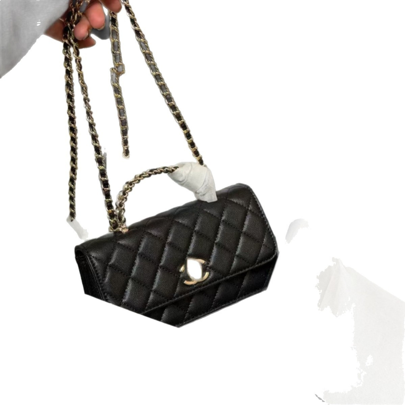Torba od prve kože s bisernom ručkom i lančanim remenom, dijamantno šivanje, elegantna za rame ili crossbody