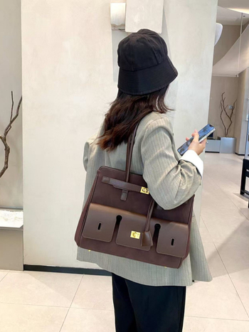 2025 nova mat tote torba, velika kapaciteta, unisex kožna torba za rame s dizajnom krila