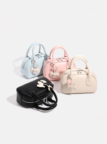 Puding torba s nišnim dizajnom bowling stila za žene, proljeće 2025, elegantna torba preko ramena / crossbody