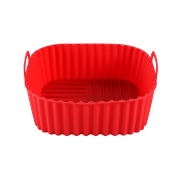 Tavă de copt din silicon alimentar pentru friteuză cu aer, antiaderent, utilizare casnică