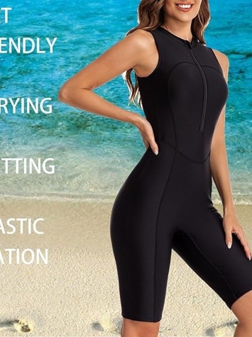Ženski jednodijelni bezrukavni wetsuit za plivanje i ronjenje, brzo sušenje, najlon