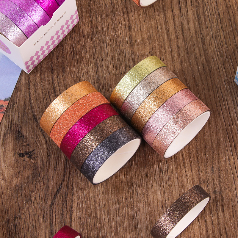 Set de benzi cu sclipici în culori macarons pentru DIY jurnal și decorare planner