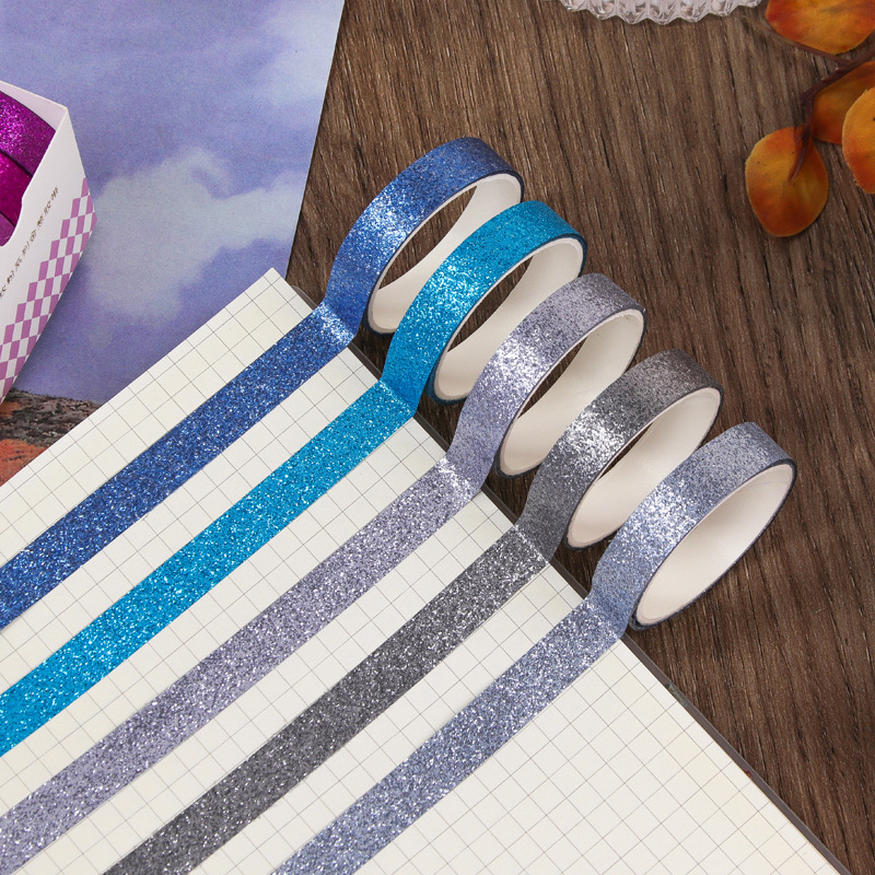 Set de benzi cu sclipici în culori macarons pentru DIY jurnal și decorare planner