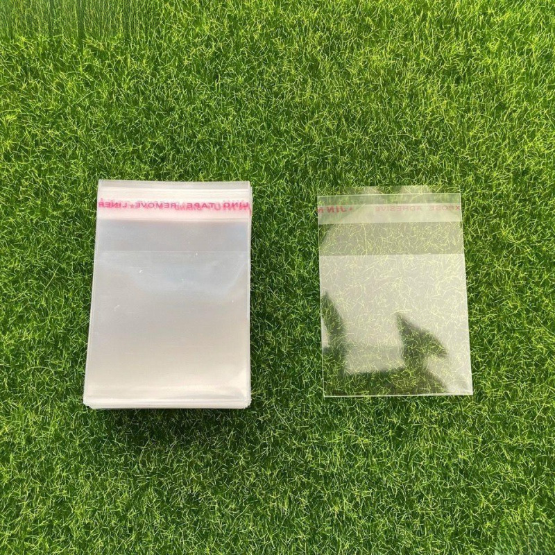 Sac Ziplock, autoadeziv, folie îngroșată de 12 mil, pungă de protecție rotundă pentru carduri de 20 mil, dimensiuni 6,2×6,2