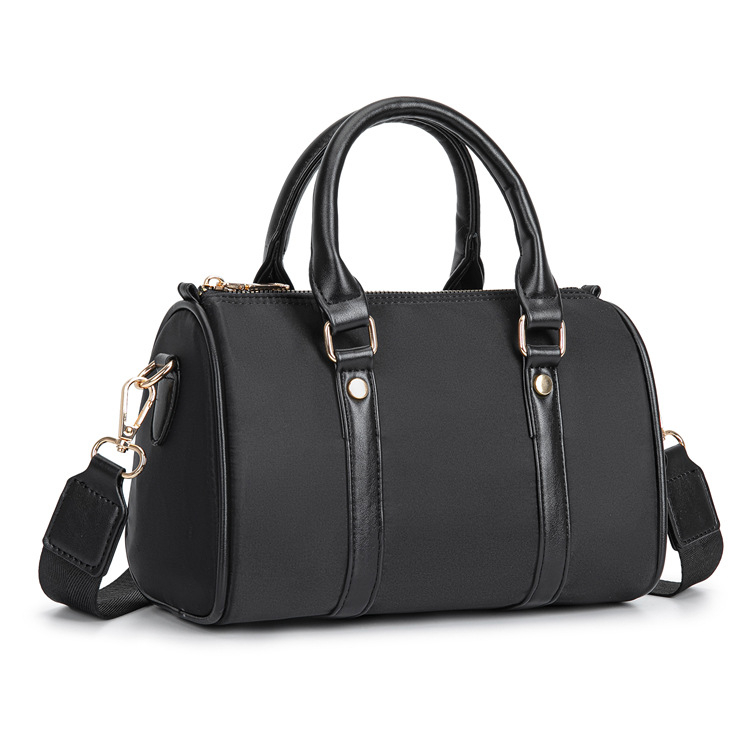 Ženska torba Boston, karirani uzorak, jastučastog oblika, s remenom za rame i crossbody