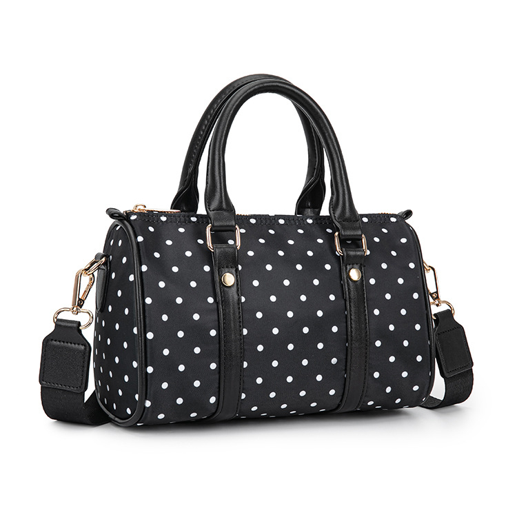 Ženska torba Boston, karirani uzorak, jastučastog oblika, s remenom za rame i crossbody