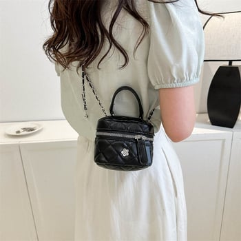 Minimalistička kutija torbica s lančanim remenom i romboidnim uzorkom, mala ženska crossbody torba, 2023. model