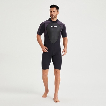 ZCCO muški 3 mm jednocjelni wetsuit s kratkim rukavima za potapanje, toplinska zaštita zimi