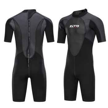 ZCCO muški 3 mm jednocjelni wetsuit s kratkim rukavima za potapanje, toplinska zaštita zimi