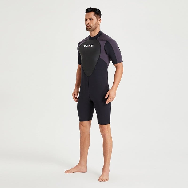 ZCCO muški 3 mm jednocjelni wetsuit s kratkim rukavima za potapanje, toplinska zaštita zimi