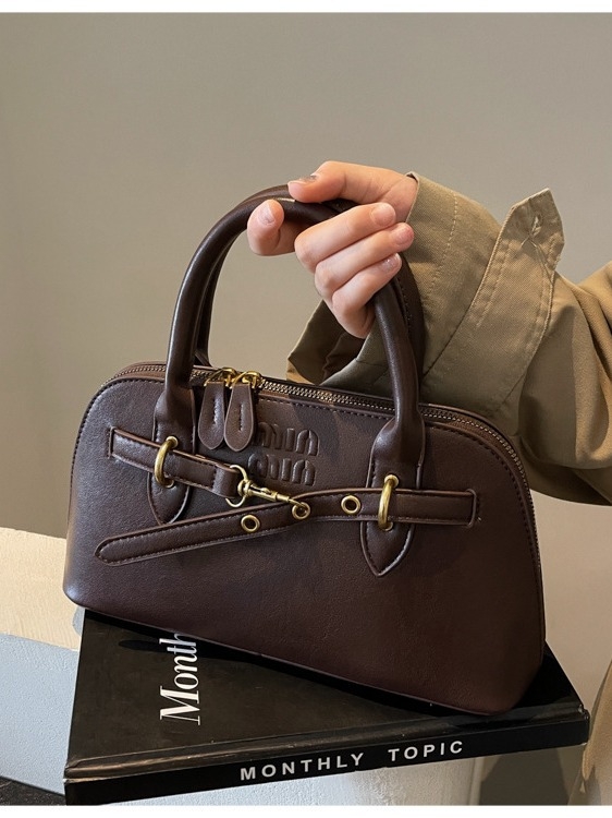 Premium ženska torba Boston, retro stil, dnevna torba za svakodnevnu upotrebu, nišni dizajn, može se nositi u ruci ili preko ramena.