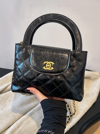 Ženska torbica s lancem, dijamantno prešiven dizajn, ručka i remen za ramena ili crossbody — 2025 novi model, luksuzan stil