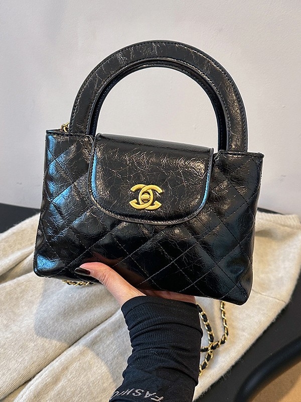 Ženska torbica s lancem, dijamantno prešiven dizajn, ručka i remen za ramena ili crossbody — 2025 novi model, luksuzan stil