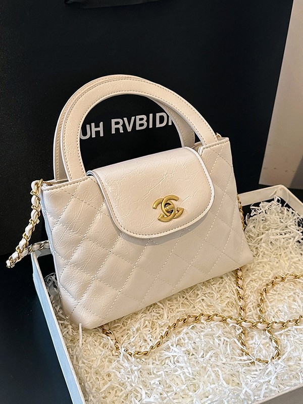 Ženska torbica s lancem, dijamantno prešiven dizajn, ručka i remen za ramena ili crossbody — 2025 novi model, luksuzan stil